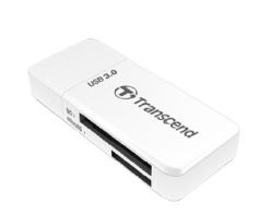TRANCEND USB 3.0 SD AND MICROSD CARD READER (WHITE)