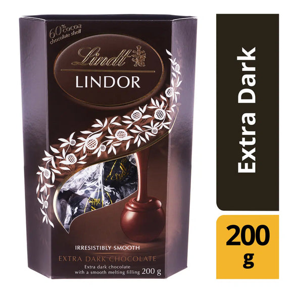 Lindt Lindor Cornet Chocolate Balls - Extra Dark - 200 grm