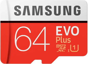 SAMSUNG MICROSDXC EVO MEMORY CARD W/ ADAPTER 64GB (2018 MODEL)